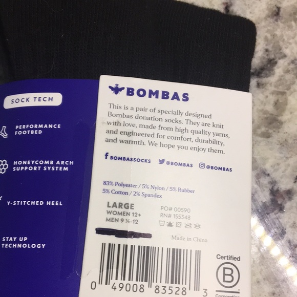 One pair of BOMBAS socks. New - Picture 4 of 5